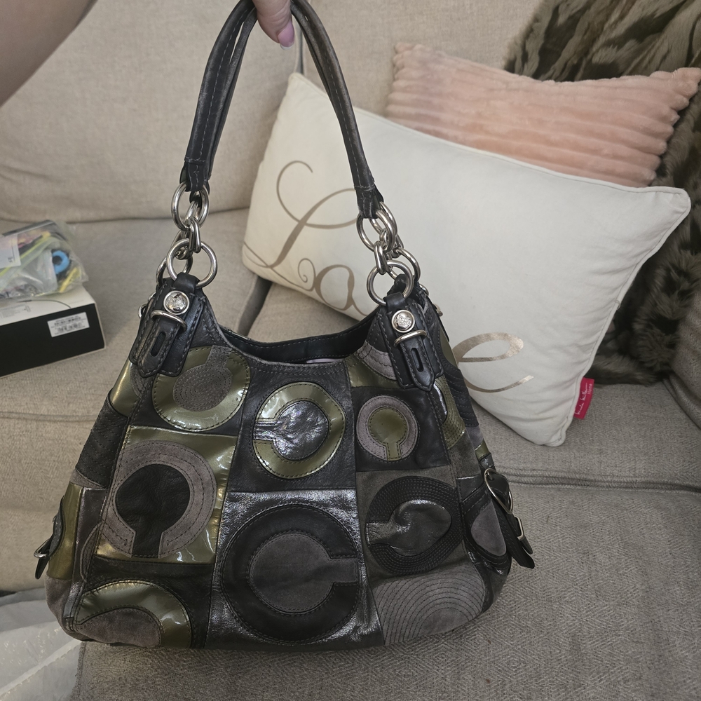 Coach Multicolor Patchwork Hobo Bag - image 9